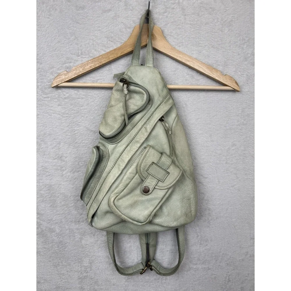 Free People We The Free Sparrow Convertible Sling Distressed Leather Backpack